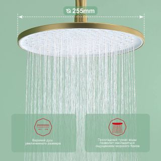 Душевая стойка Raglo R03.24.03 золотой сатин